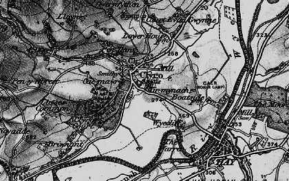Old map of Baskerville Hall (Hotel) in 1896