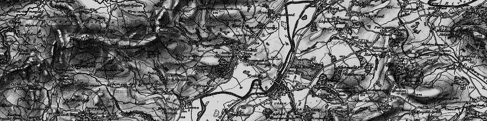 Old map of Clyro in 1896