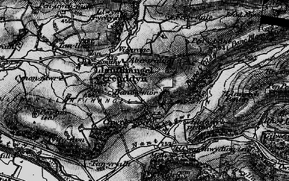 Old map of Cnwch Coch in 1899