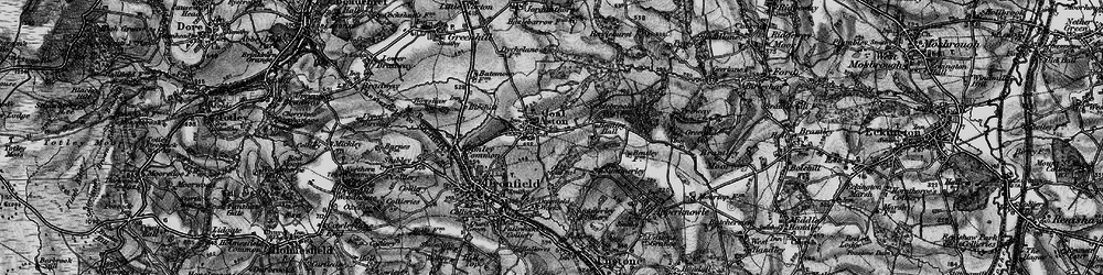 Old map of Coal Aston in 1896