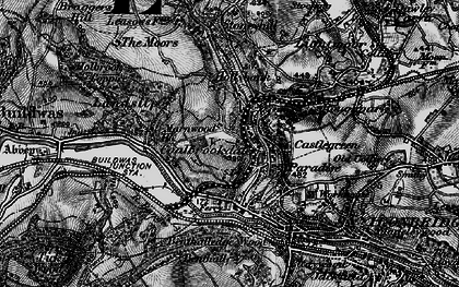 Old map of Benthall Edge in 1899
