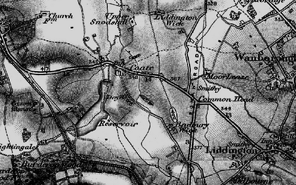 Old map of Coate in 1898