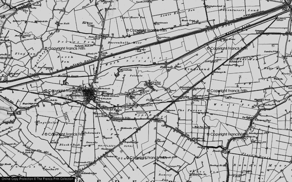 Old Map of Historic Map covering Wype Doles in 1898