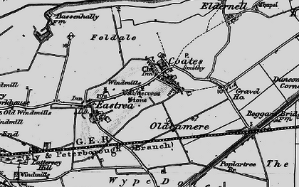 Old map of Whitecross Stone in 1898