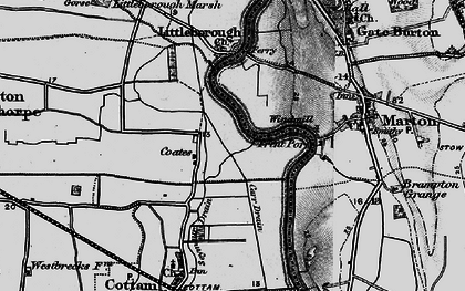 Old map of Coates in 1899