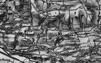 Old map of Bickell Cross in 1898