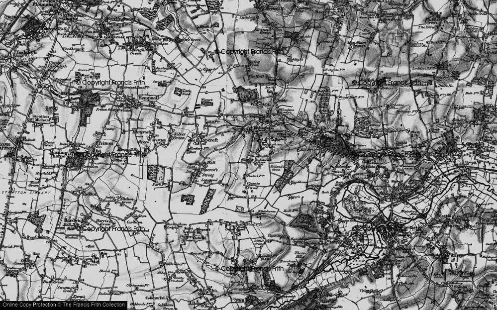 Old Map of Cobbler's Green, 1898 in 1898