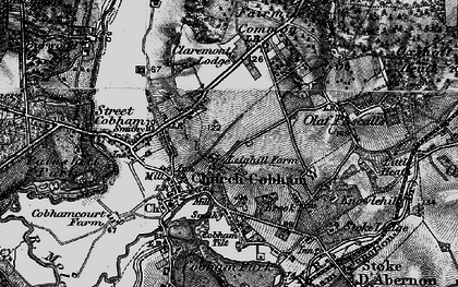 Old map of Cobham in 1896
