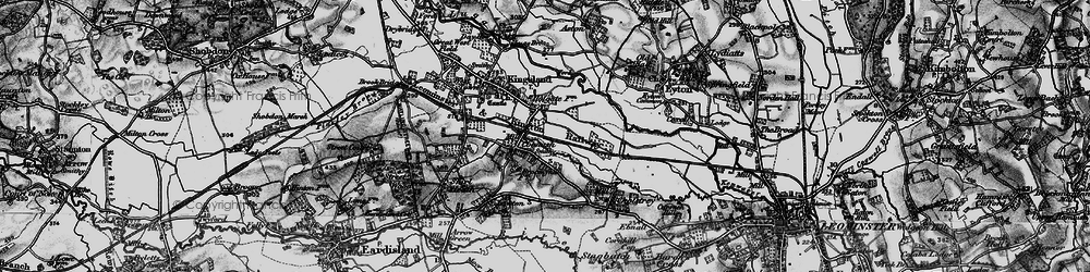 Old map of Cobnash in 1899