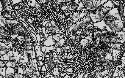 Old map of Cobridge in 1897