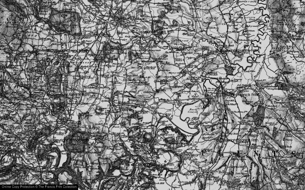 Old Map of Historic Map covering Plassey, The in 1897