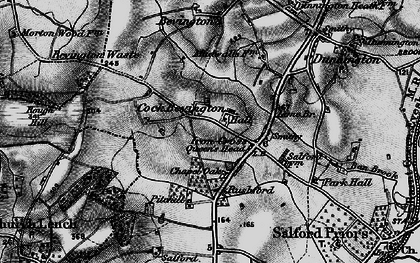 Old map of Cock Bevington in 1898