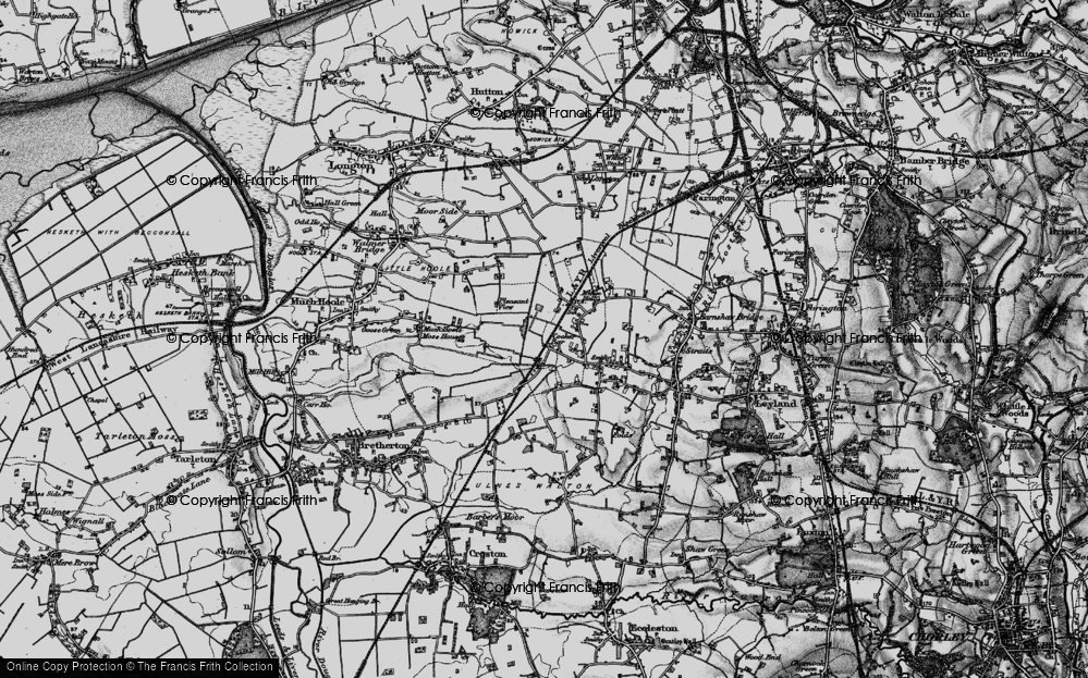 Old Map of Cocker Bar, 1896 in 1896