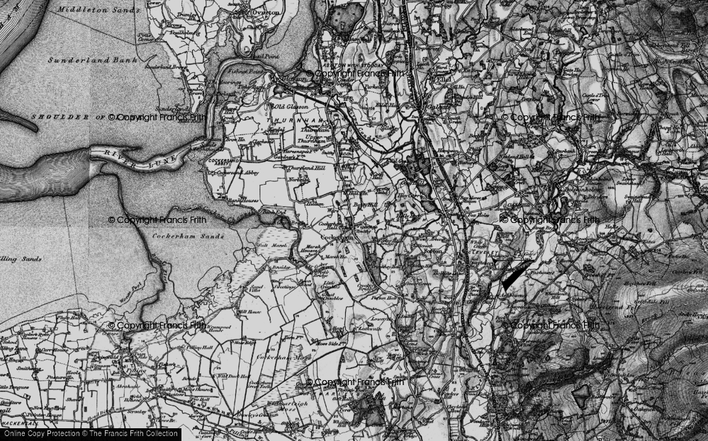 Old Map of Historic Map covering Batty Hill in 1896