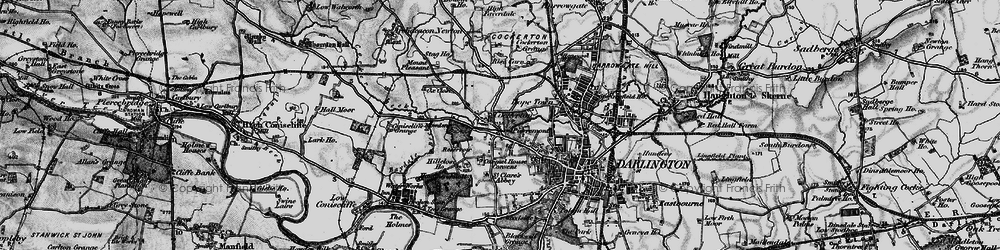 Old map of Cockerton in 1897