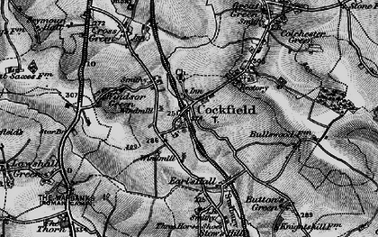 Old map of Cockfield in 1898