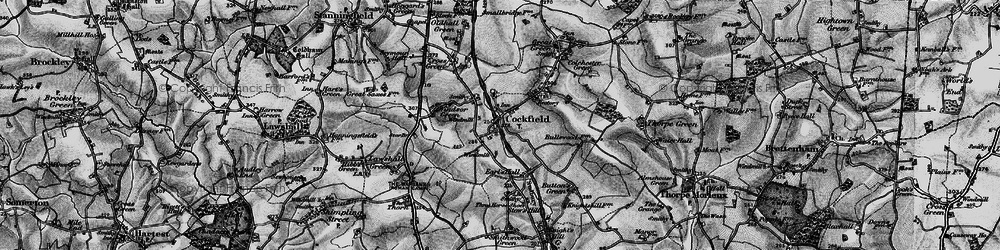 Old map of Cockfield in 1898