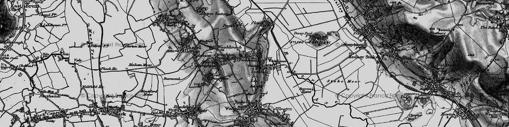 Old map of Cocklake in 1898