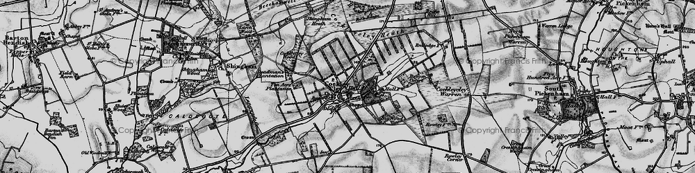 Old map of Cockley Cley in 1898