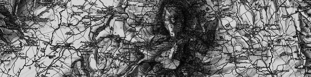 Old map of Brown Clee Hill in 1899