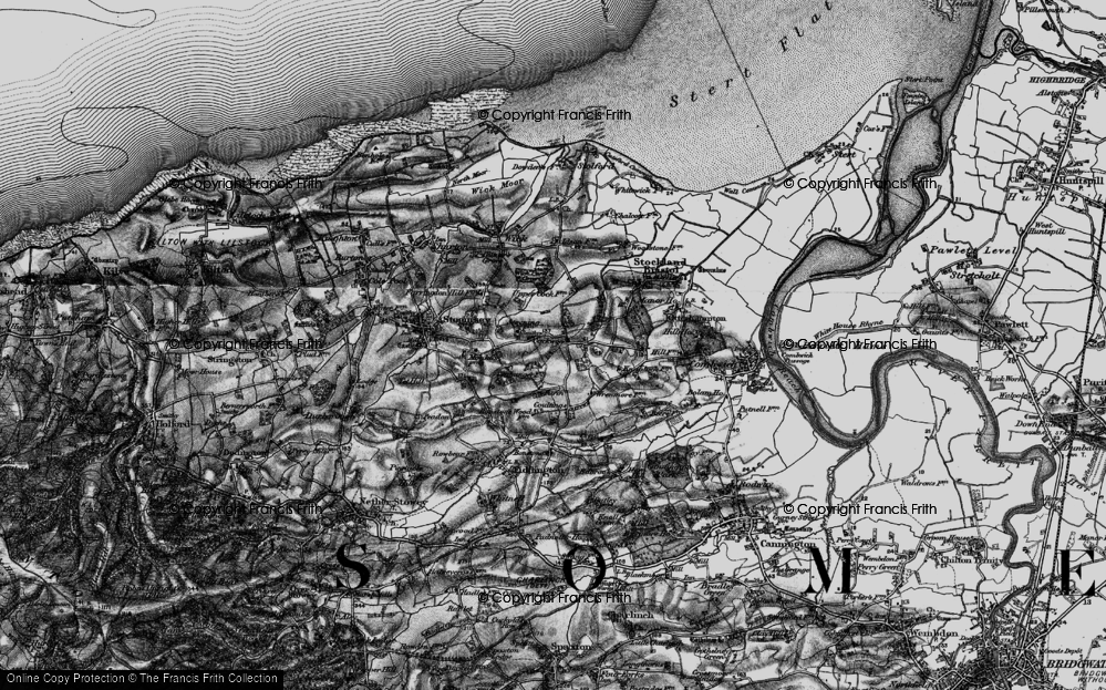 Old Map of Historic Map covering Steyning Manor in 1898