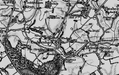 Old map of Coddenham in 1898