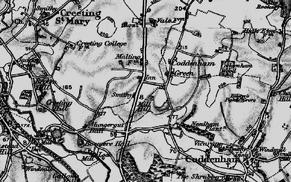 Old map of Coddenham Green in 1898