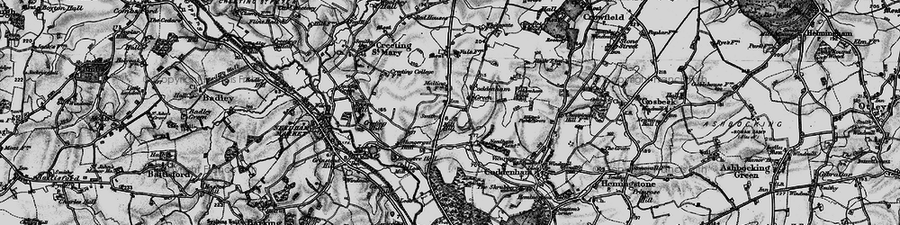 Old map of Coddenham Green in 1898