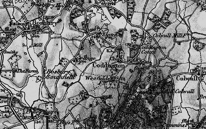 Old map of Coddington in 1898