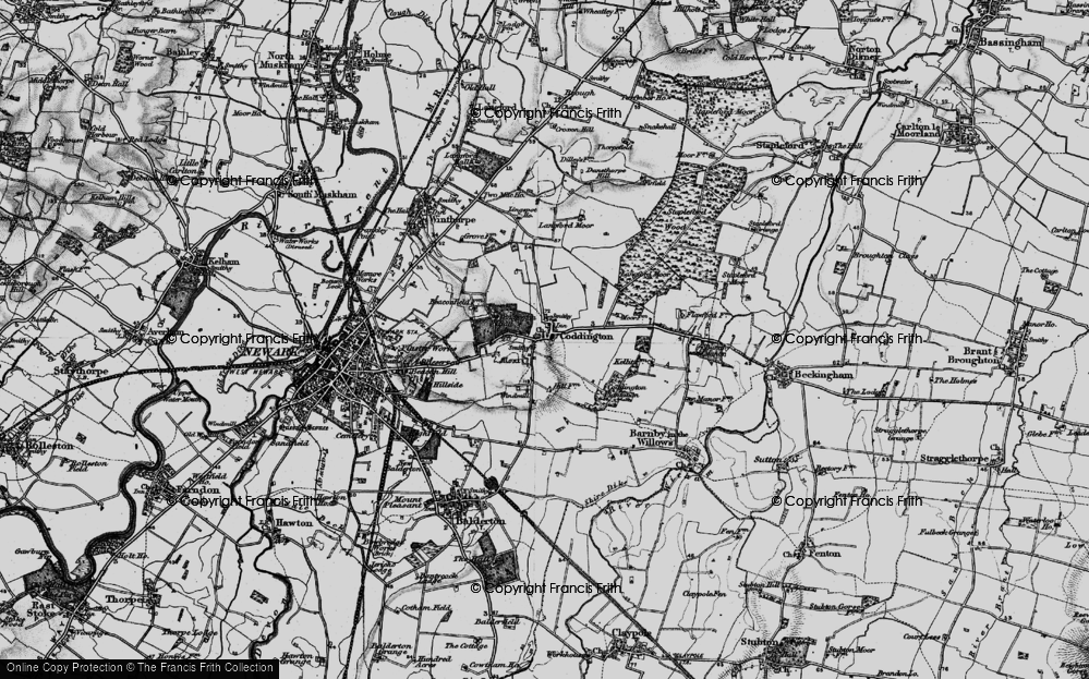 Old Map of Coddington, 1899 in 1899