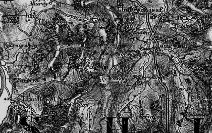 Old map of Coed Cwnwr in 1897