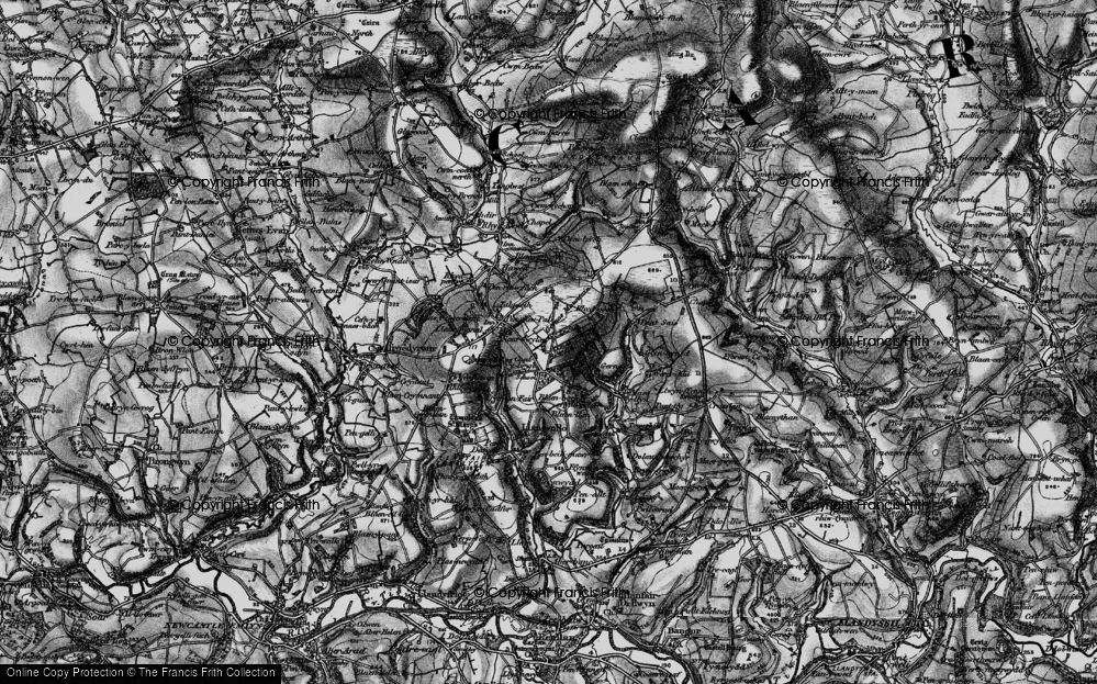 Old Map of Coed-y-bryn, 1898 in 1898