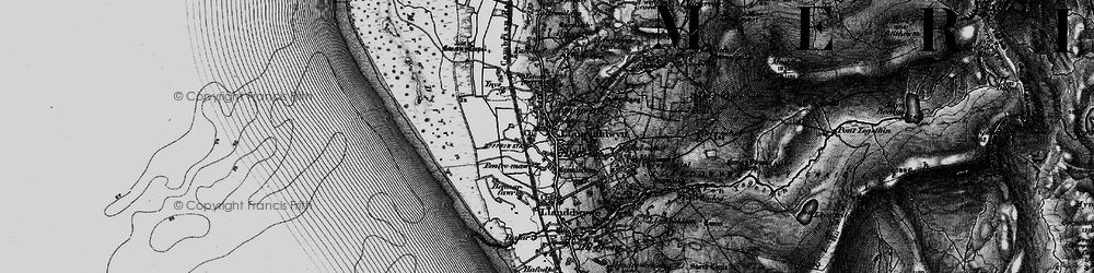 Old map of Ystum-gwern in 1899