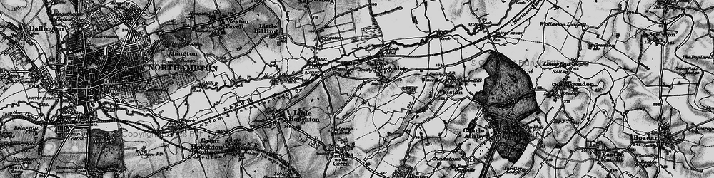 Old map of Cogenhoe in 1898