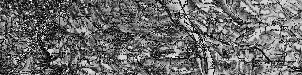 Old map of Coisley Hill in 1896