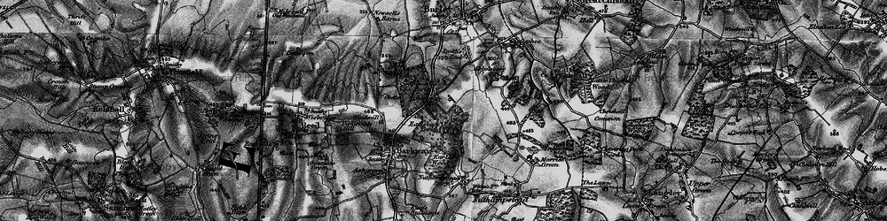 Old map of Barkway Hill in 1896