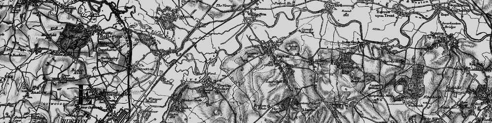 Old map of Cokhay Green in 1895