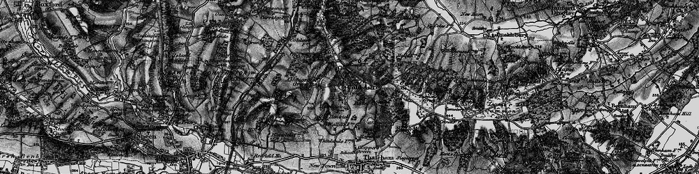 Old map of Cold Ash in 1895