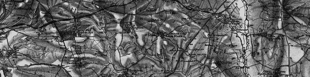 Old map of Cold Aston in 1896