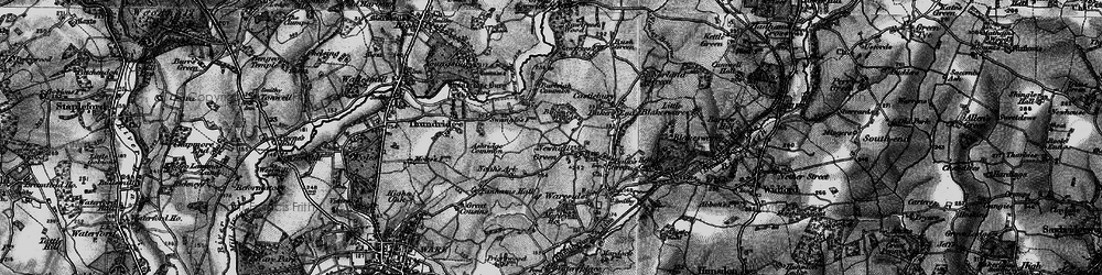 Old map of Ashridge Common in 1896