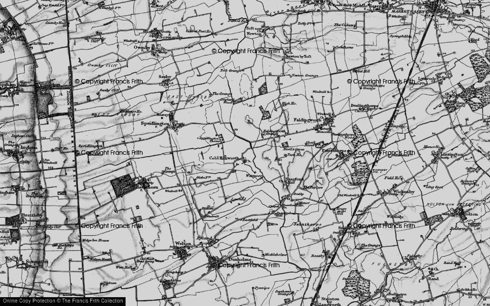 Old Map of Cold Hanworth, 1899 in 1899