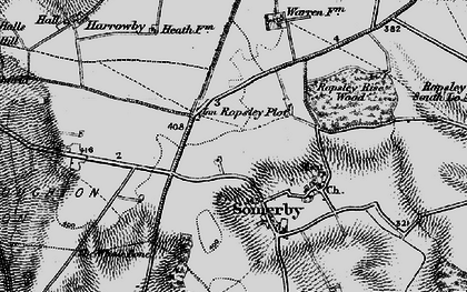 Old map of Cold Harbour in 1895