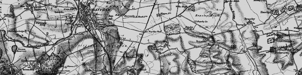 Old map of Cold Harbour in 1895