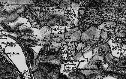 Old map of Bozedown Ho in 1895
