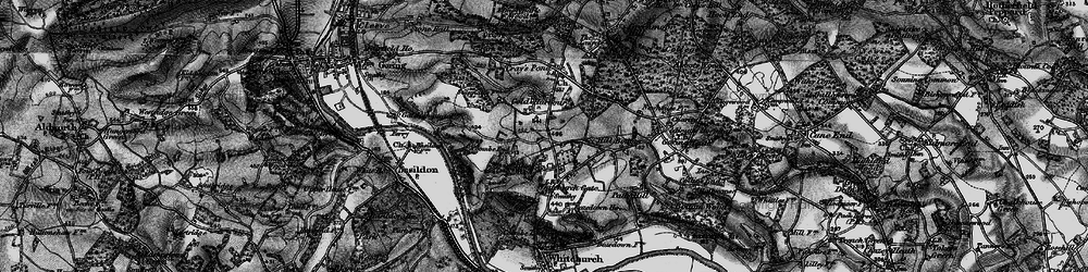 Old map of Bozedown Ho in 1895