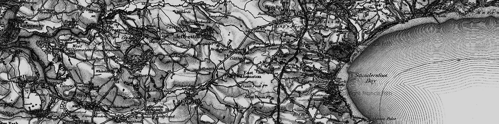 Old map of Cold Inn in 1898