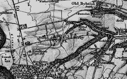 Old map of Cold Kirby in 1898