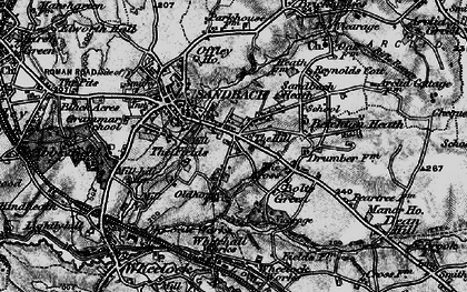 Old map of Cold Moss Heath in 1897