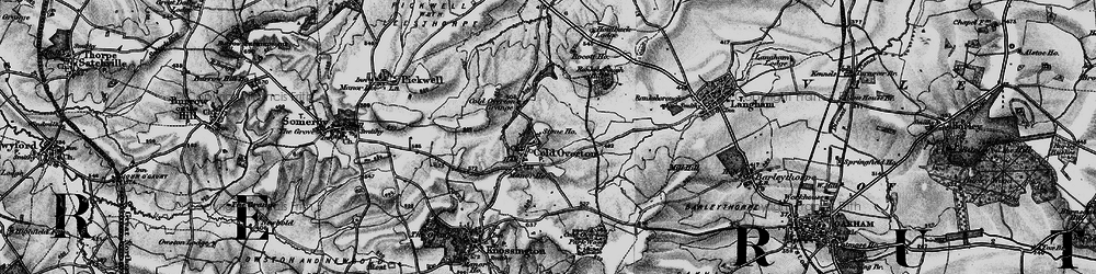 Old map of Cold Overton in 1899