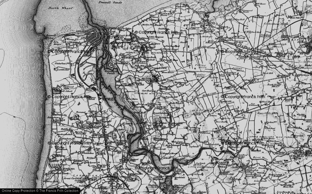 Old Map of Cold Row, 1896 in 1896